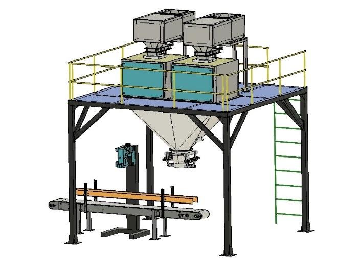 Double Belt Bagging Machine System View