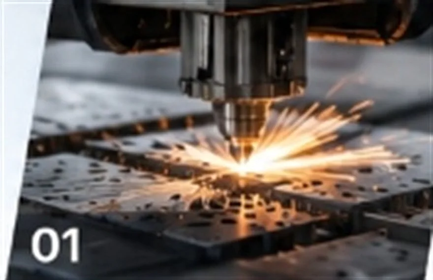 High-precision laser CNC metal cutting at R.S. Enterprises fabrication plant