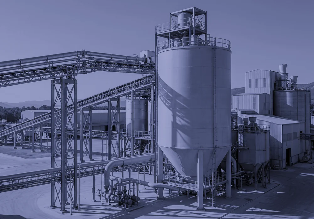 R.S. Enterprises modern turnkey industrial silo installation and material processing facility
